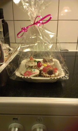 Man kan även få sina muffins och cupcakes i en fin presentförpackning.