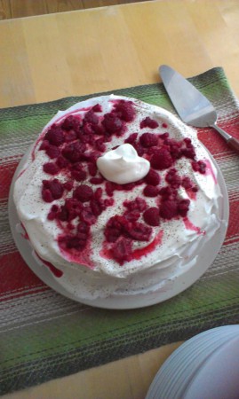 Glutenfri chokladtårta med hallon. En mättande, men god tårta som passar perfekt till kalaset. Mjölk och glutenfri, men inte nöt fri.